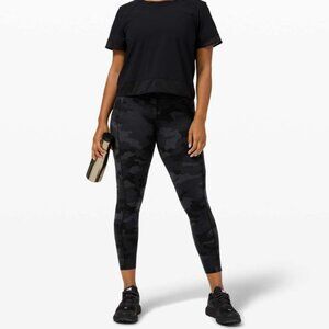 Lululemon Fast and Free Tight II 25" Non-Reflective Nulux w Pockets Size 0 EUC